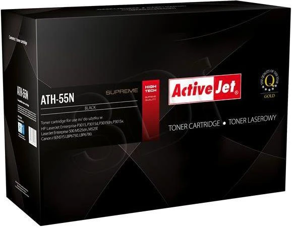 Toneris ActiveJet ATH-55N | juodas | 6000 psl. | HP CE255A (55A), Canon CRG-72