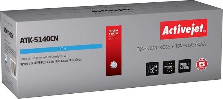 Activejet dažai Kyocera TK-5140C naujiems ATK-5140CN