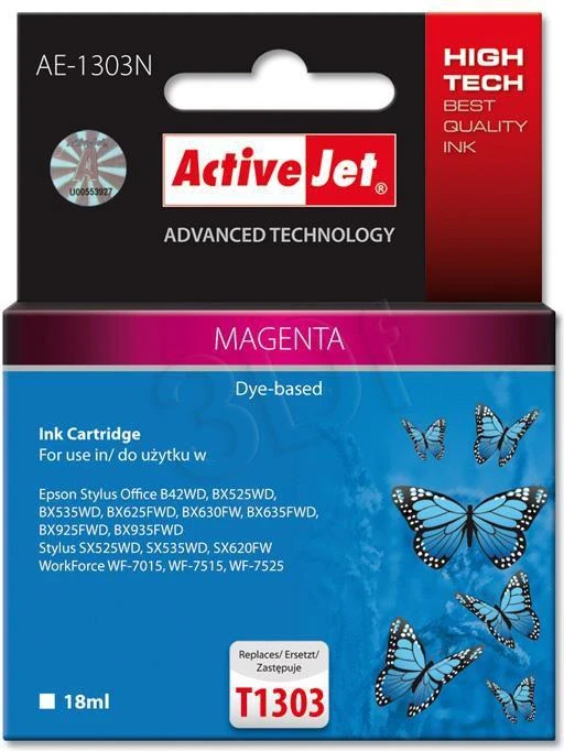 Spausdintuvo Rašalo Kasetė - Activejet AE-1303N Raudonas 18 ml