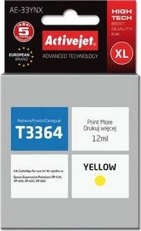 „Activejet AE-34YNX“ rašalo kasetė (pakeitimas „Epson 34XL T3474“; „Supreme“; 14 ml; geltona)