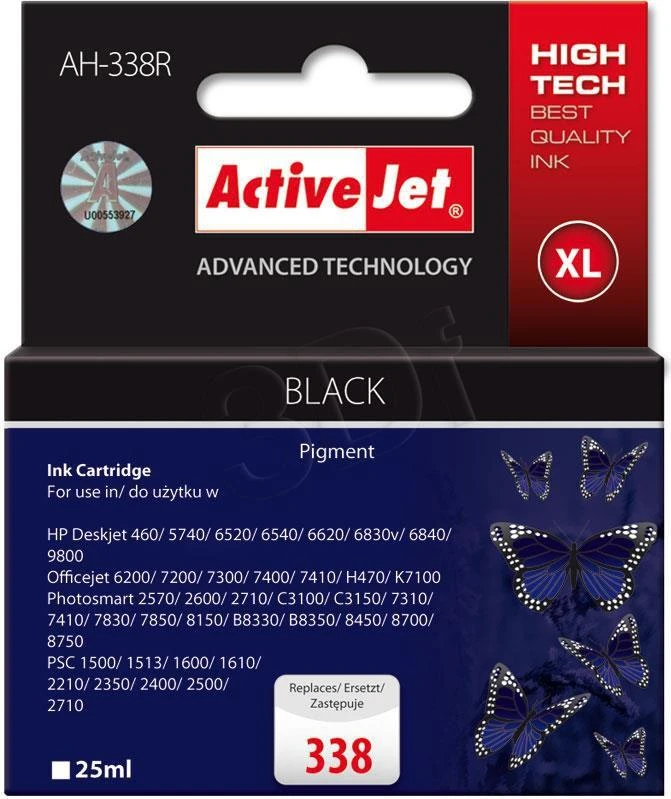 Spausdintuvo Kasetė - Activejet AH-338R Juoda 25 ml