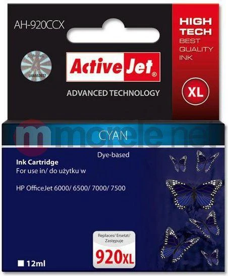 Rašalo Kasetė - Activejet AH-920CCX Mėlyna (Cyan)