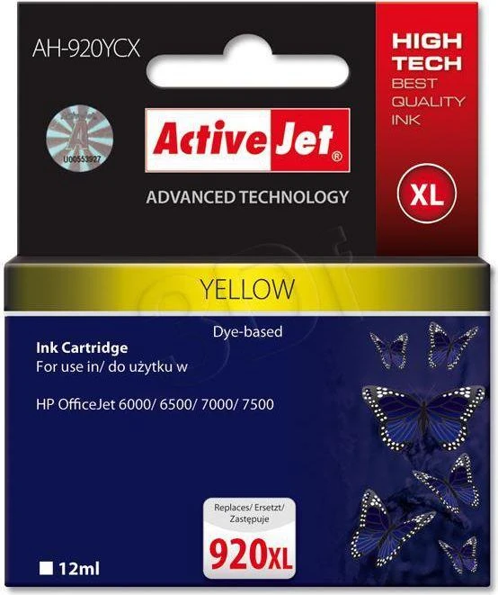 Rašalo Kasetė - Activejet AH-920YCX, Geltona