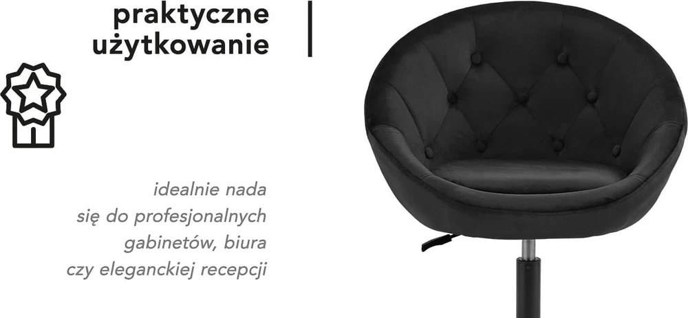 Activeshop Pasukamas fotelis 4Rico QS-BL12B, juodas
