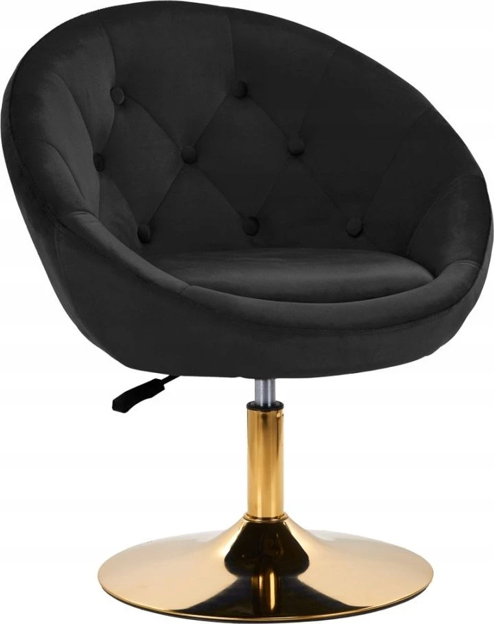 Activeshop Pasukamas fotelis 4Rico QS-BL12G Velvet Juodas