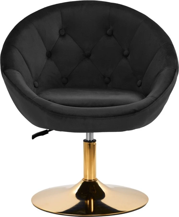Activeshop Pasukamas fotelis 4Rico QS-BL12G Velvet Juodas