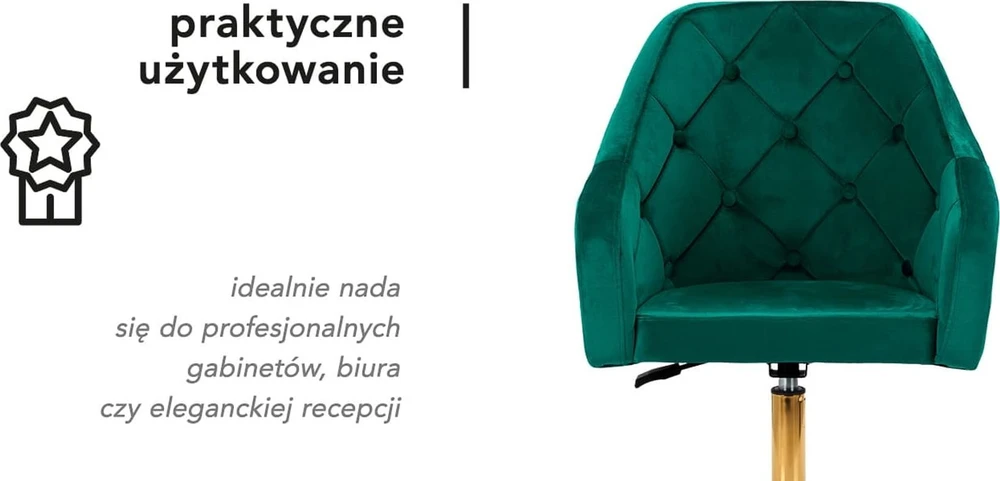 Activeshop Pasukamas fotelis 4Rico QS-BL14G Velvet Žalias