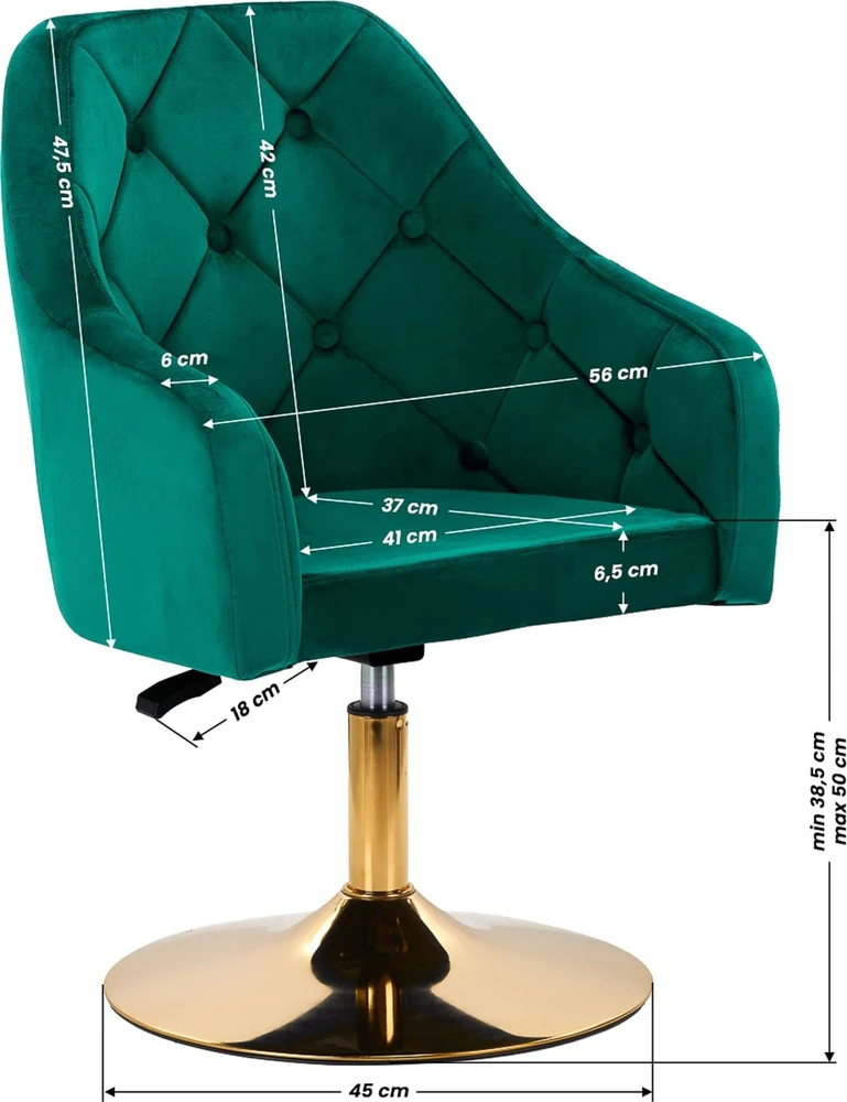Activeshop Pasukamas fotelis 4Rico QS-BL14G Velvet Žalias