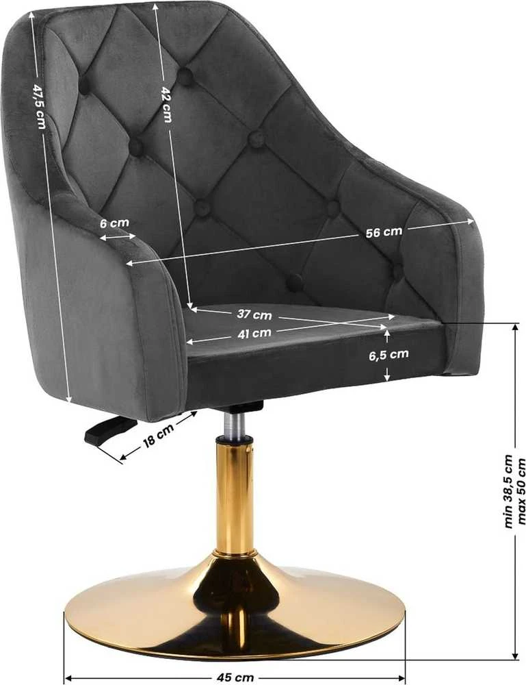 Activeshop Pasukamas fotelis 4Rico QS-BL14G Velvet Pilkas