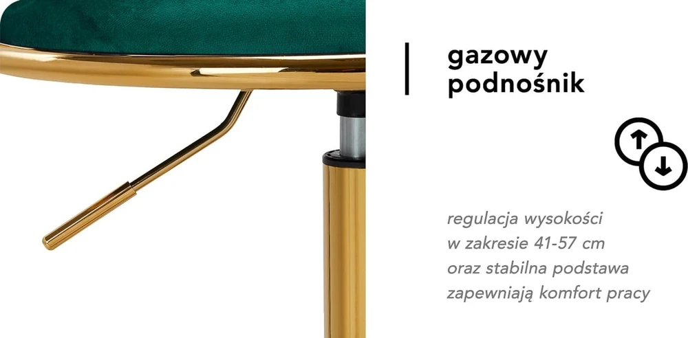 Activeshop Biuro kėdė su ratukais 4Rico QS-GW01G Velvet Žalias