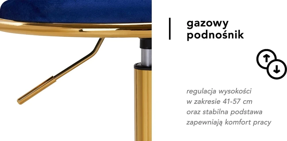 Activeshop Biuro kėdė su ratukais 4Rico QS-GW01G Velvet Mėlyna