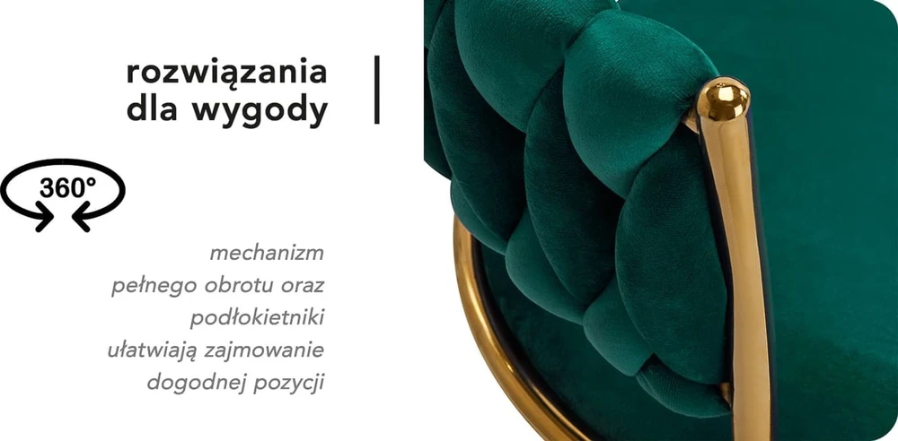 Activeshop Biuro kėdė su ratukais 4Rico QS-GW01G Velvet Žalias