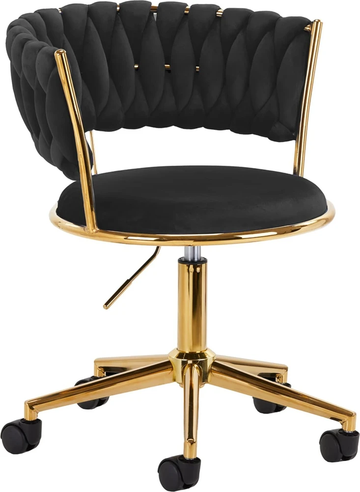 Activeshop Biuro kėdė su ratukais 4Rico QS-GW01G Velvet Juodas