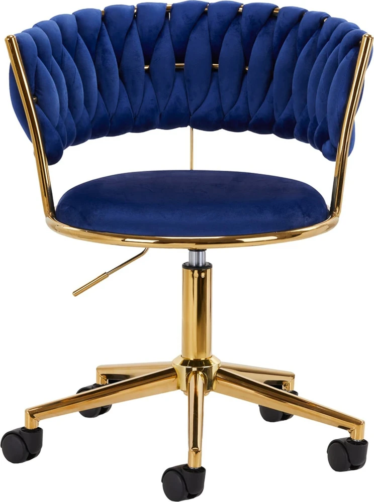Activeshop Biuro kėdė su ratukais 4Rico QS-GW01G Velvet Mėlyna