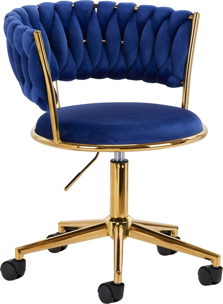 Activeshop Biuro kėdė su ratukais 4Rico QS-GW01G Velvet Mėlyna