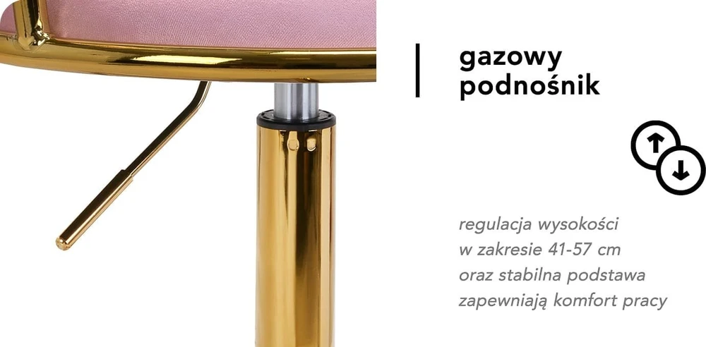 Activeshop Biuro kėdė su ratukais 4Rico QS-GW01G Velvet Rožinė