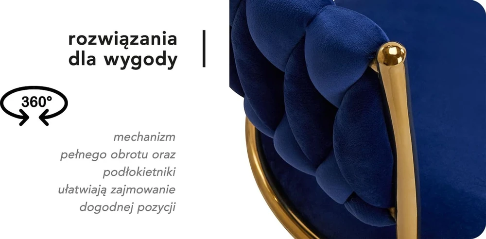 Activeshop Biuro kėdė su ratukais 4Rico QS-GW01G Velvet Mėlyna