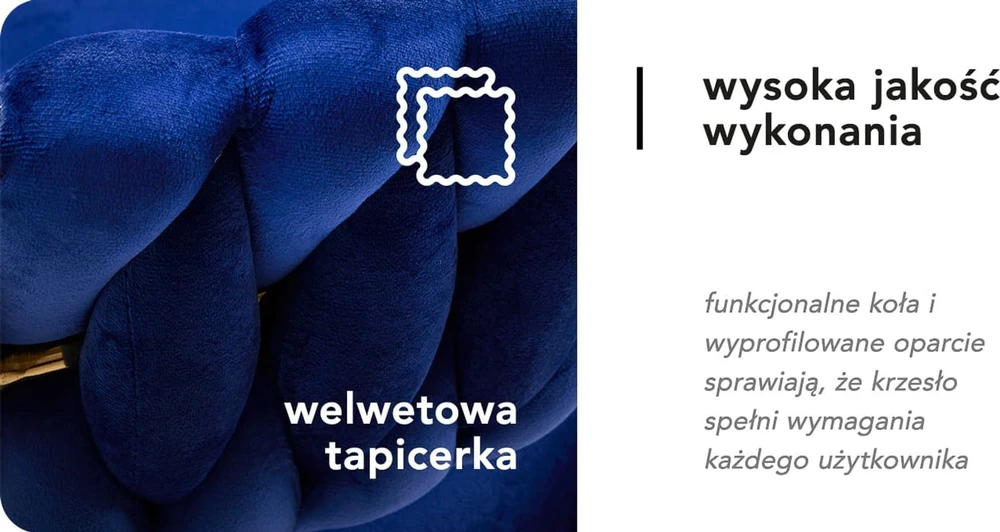 Activeshop Biuro kėdė su ratukais 4Rico QS-GW01G Velvet Mėlyna