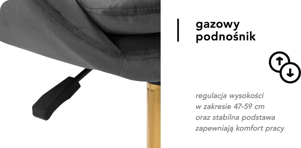 Fotelis Activeshop Biuro kėdė su ratukais 4Rico QS-MF18G Velvet Pilkas