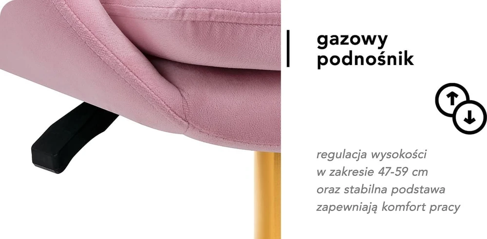 Activeshop Pasukama kėdė 4Rico QS-MF18G, rožinė
