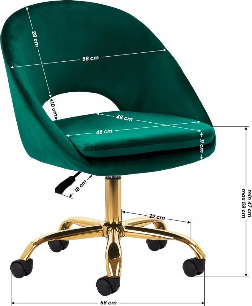 Activeshop Biuro kėdė su ratukais 4Rico QS-MF18G Velvet Žalias
