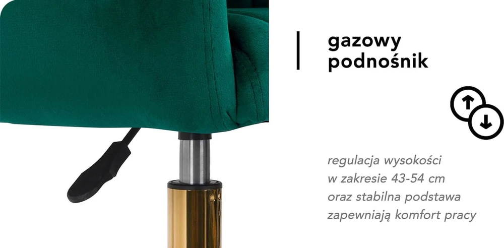 Fotelis Activeshop Biuro kėdė su ratukais 4Rico QS-OF212G Velvet Žalias