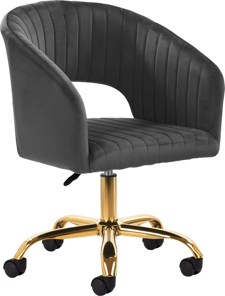 Fotelis Activeshop Biuro kėdė su ratukais 4Rico QS-OF212G Velvet Pilkas
