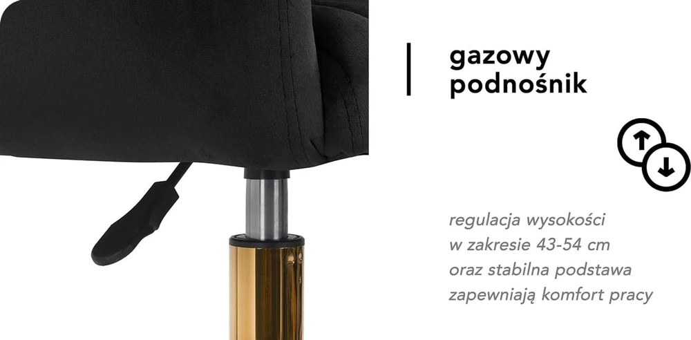 Fotelis Activeshop Biuro kėdė su ratukais 4Rico QS-OF212G Velvet Juodas