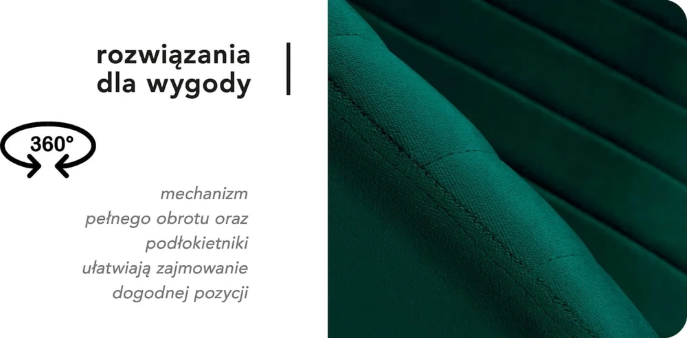 Fotelis Activeshop Biuro kėdė su ratukais 4Rico QS-OF212G Velvet Žalias