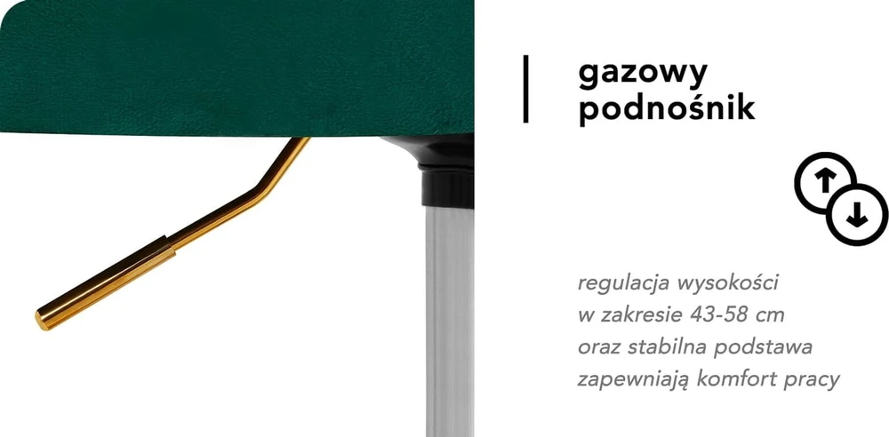 Activeshop Biuro kėdė su ratukais 4Rico QS-OF213G Velvet Žalias