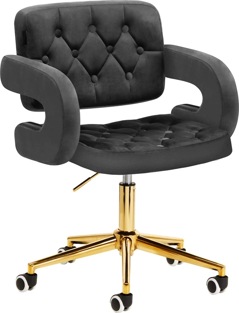 Fotelis Activeshop Biuro kėdė su ratukais 4Rico QS-OF213G Velvet Pilkas