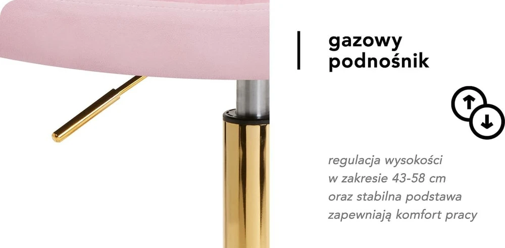Activeshop Biuro kėdė su ratukais 4Rico QS-OF213G Velvet Rožinė