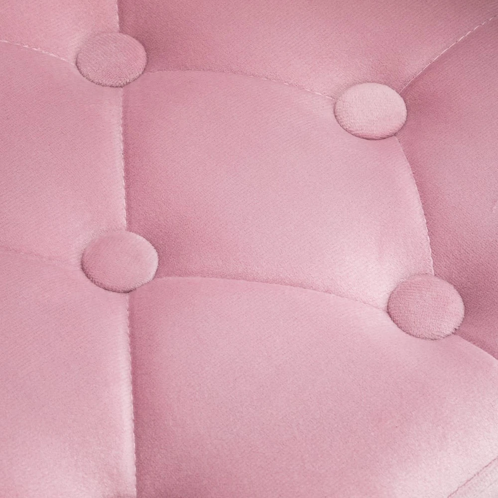 Activeshop Biuro kėdė su ratukais 4Rico QS-OF213G Velvet Rožinė