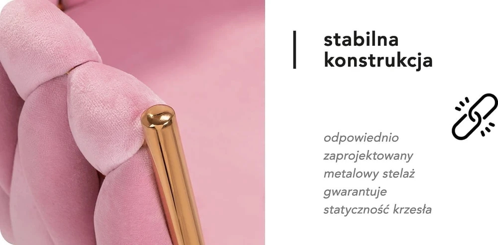 Activeshop Fotelis 4Rico QS-GW06G Velvet Rožinė