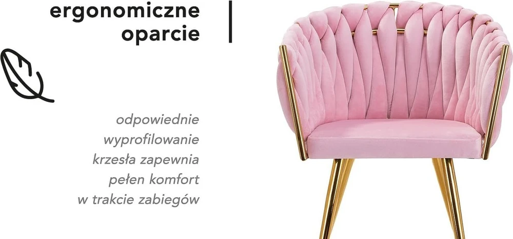 Activeshop Fotelis 4Rico QS-GW06G Velvet Rožinė