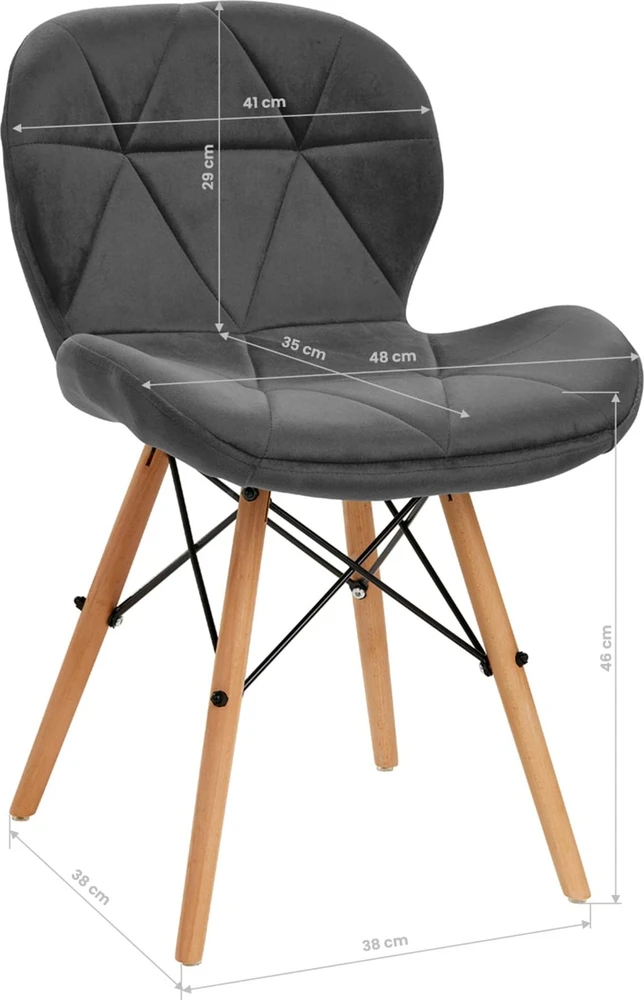 Activeshop Kėdė 4Rico QS-186 Scandi Velvet Pilkas