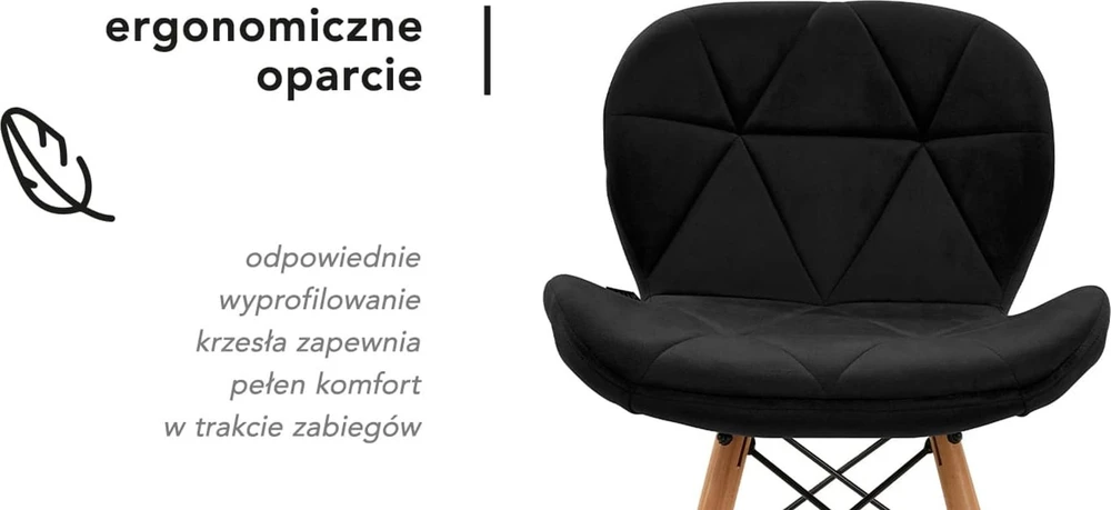 Activeshop Kėdė 4Rico QS-186 Scandi Velvet Juodas