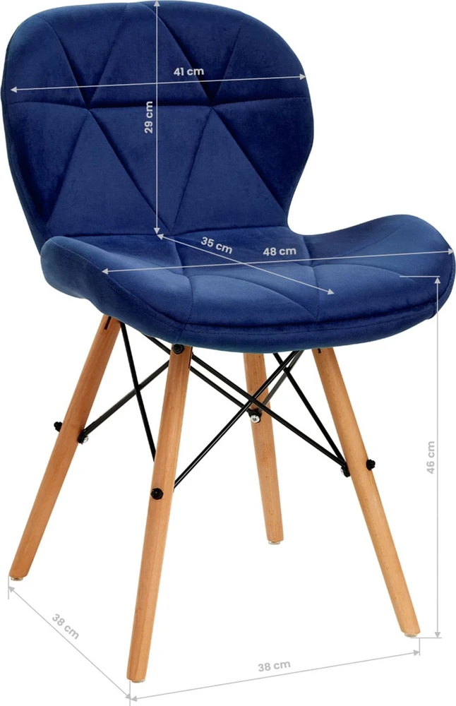 Activeshop Kėdė 4Rico QS-186 Scandi Velvet Mėlyna