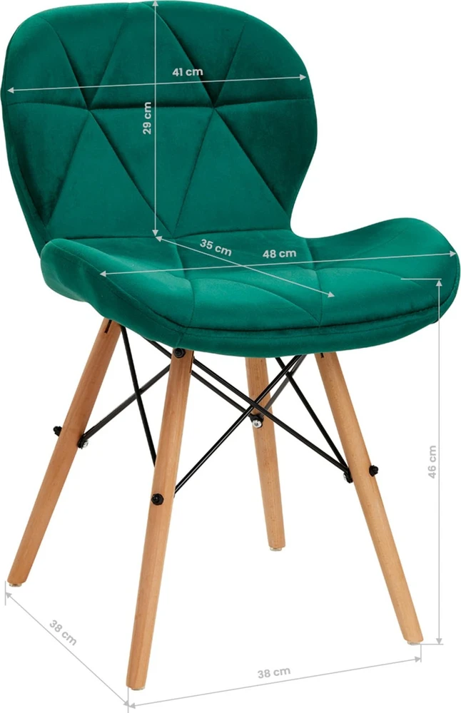 Activeshop Kėdė 4Rico QS-186 Scandi Velvet Žalias