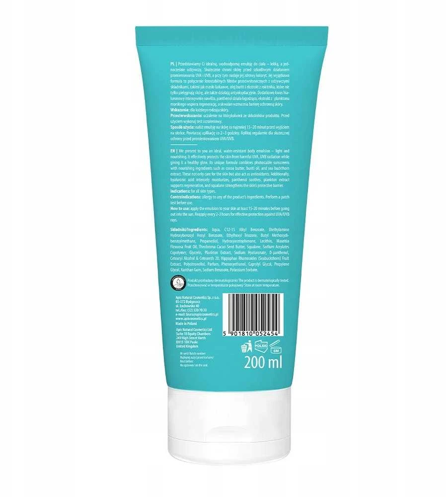 Activeshop Apis apsauginis kūno losjonas SPF 30 200 ml