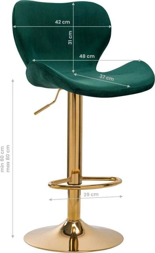 Activeshop Baro kėdė BRAVISIMUS VELVET Žalias GOLD