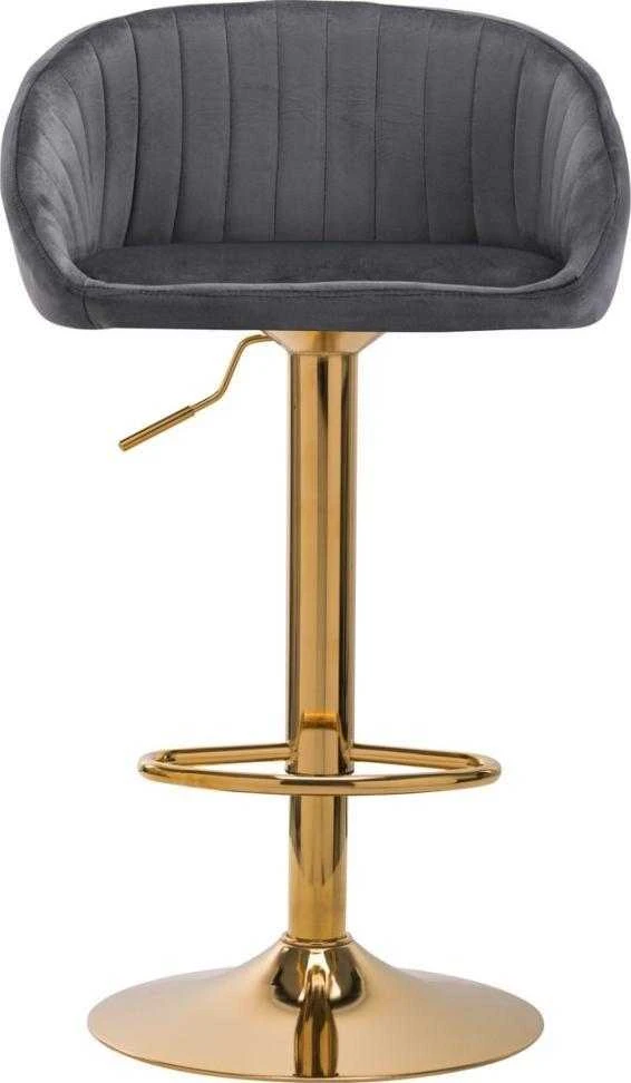 Activeshop Baro kėdė STILISIMUS VELVET Pilkas GOLD