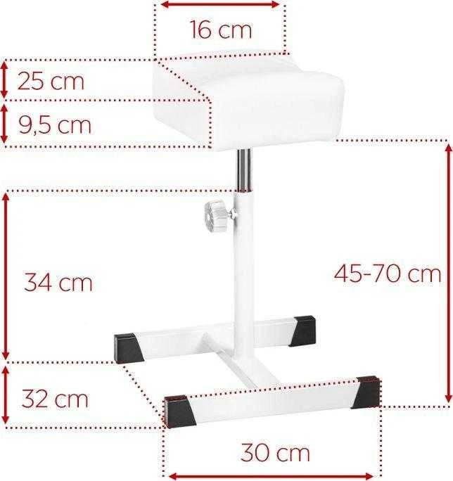 Activeshop Kojų atrama pedikiūrui PEDICURE FOOTREST Baltas