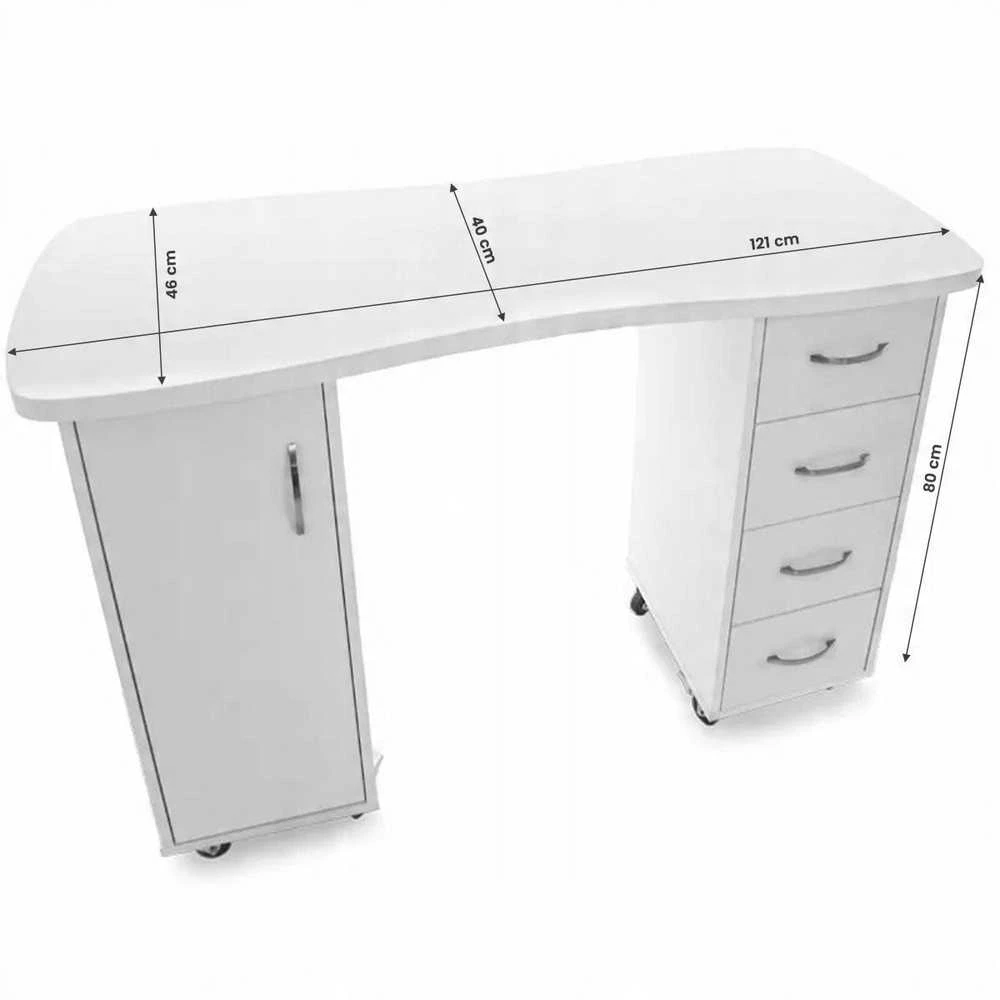 Activeshop Kosmetologinis stalas CABINETS Baltas