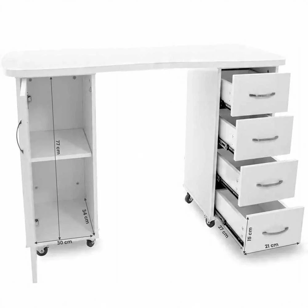 Activeshop Kosmetologinis stalas CABINETS Baltas