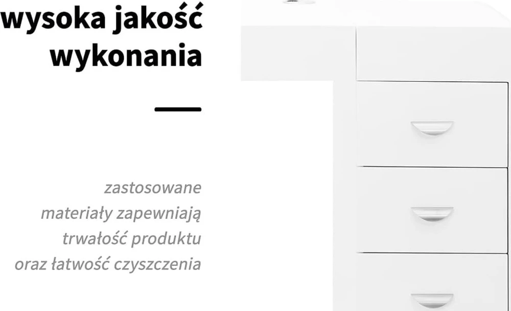 Profesionalus manikiūro stalas Activeshop 312, baltas