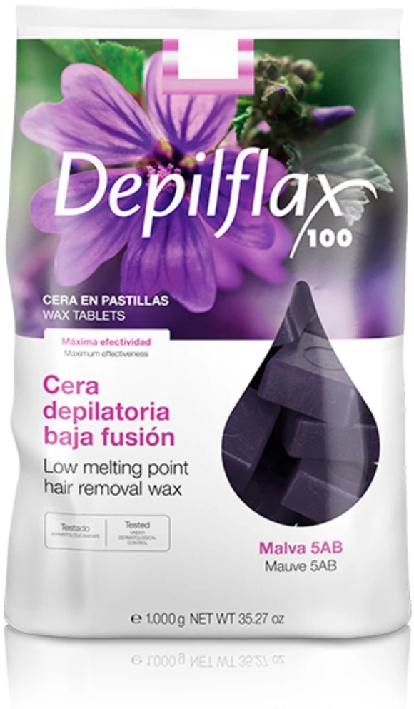 Depilflax 100 Malva 5AB vaško tabletės 1000g pakuotė