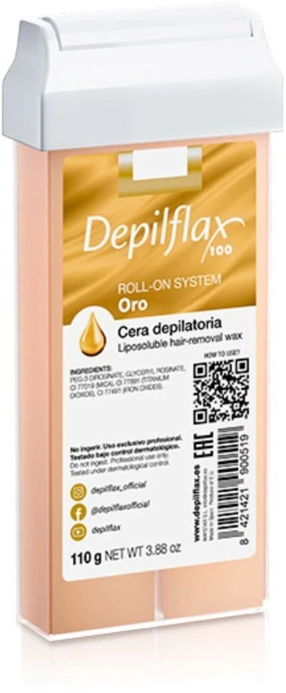 Activeshop Depilflax 100 depiliacinis vaškas rulonas auksinis 110 g