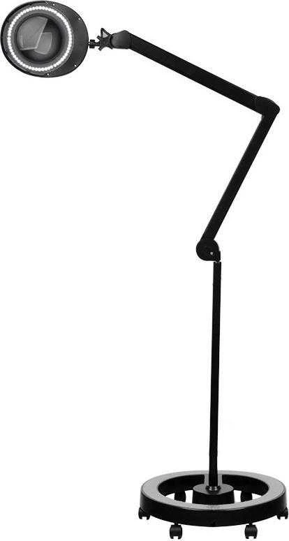 Activeshop Kosmetologinė lempa LED su lupa ir stovu ELEGANTE 60LED 5D 6W Juodas