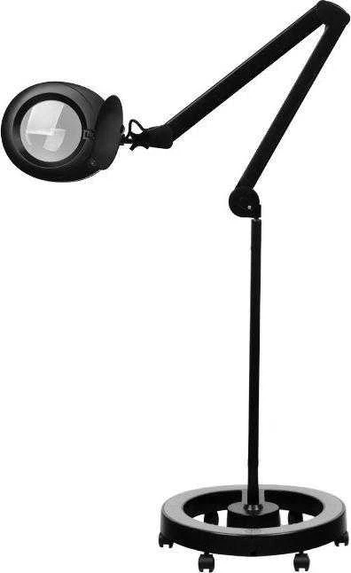 Activeshop Kosmetologinė lempa LED su lupa ir stovu ELEGANTE 60LED 5D 6W Juodas